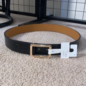 A New Day Black Croc-Embossed Belt flaw